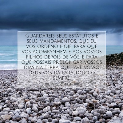 Picture 07 - Deuteronômio 4:40 BSL - Guardareis seus estatutos e seus mandamentos, que - Bible Verse Picture