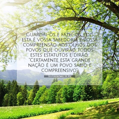 Picture 07 - Deuteronômio 4:6 BSL - Guardai-os e fazei-os, pois esta é vossa - Bible Verse Picture