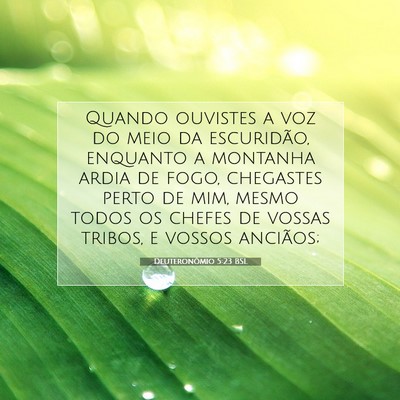 Picture 07 - Deuteronômio 5:23 BSL - Quando ouvistes a voz do meio da escuridão, - Bible Verse Picture