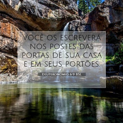 Picture 07 - Deuteronômio 6:9 BSL - Você os escreverá nos postes das portas de sua - Bible Verse Picture