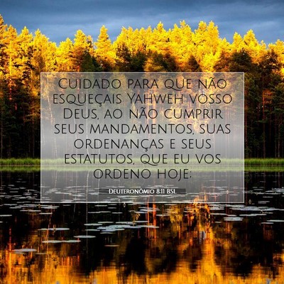 Picture 07 - Deuteronômio 8:11 BSL - Cuidado para que não esqueçais Yahweh vosso - Bible Verse Picture