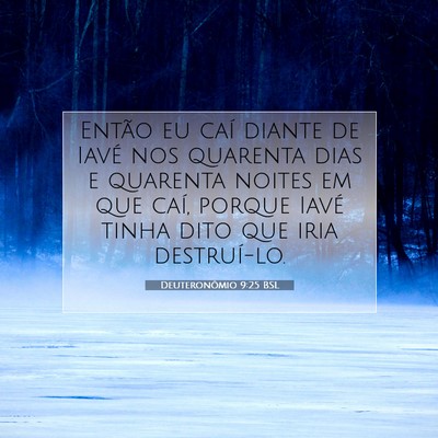 Picture 07 - Deuteronômio 9:25 BSL - Então eu caí diante de Iavé nos quarenta dias - Bible Verse Picture
