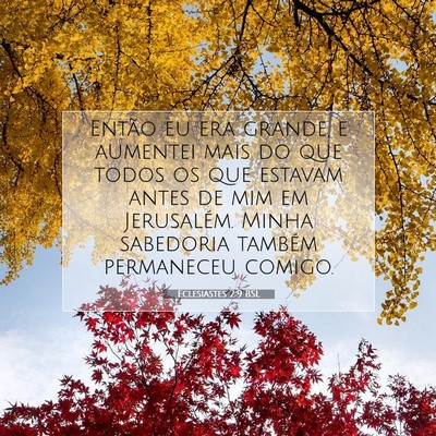 Picture 07 - Eclesiastes 2:9 BSL - Então eu era grande, e aumentei mais do que - Bible Verse Picture