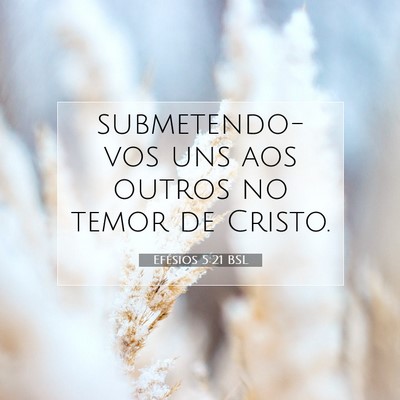 Picture 07 - Efésios 5:21 BSL - submetendo-vos uns aos outros no temor de - Bible Verse Picture
