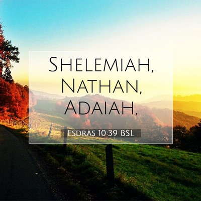 Picture 07 - Esdras 10:39 BSL - Shelemiah, Nathan, - Bible Verse Picture