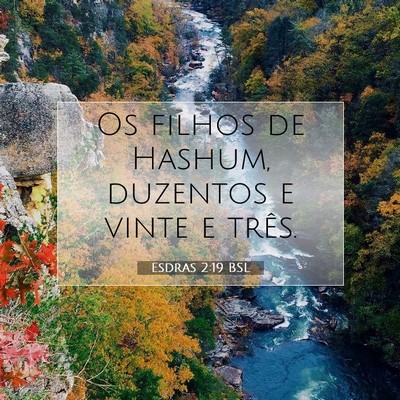 Picture 07 - Esdras 2:19 BSL - Os filhos de Hashum, duzentos e vinte e - Bible Verse Picture