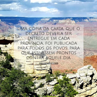Picture 07 - Ester 3:14 BSL - Uma cópia da carta, que o decreto deveria ser - Bible Verse Picture