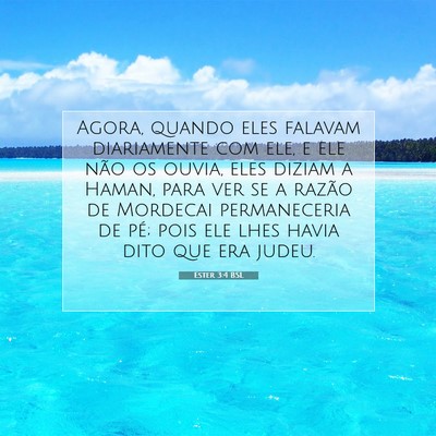 Picture 07 - Ester 3:4 BSL - Agora, quando eles falavam diariamente com ele, e - Bible Verse Picture