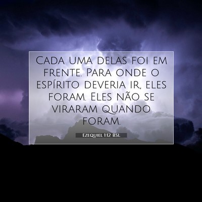 Picture 07 - Ezequiel 1:12 BSL - Cada uma delas foi em frente. Para onde o - Bible Verse Picture