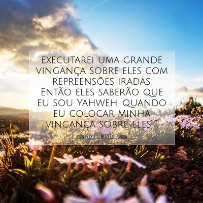 Picture 07 - Ezequiel 25:17 BSL - executarei uma grande vingança sobre eles com - Bible Verse Picture