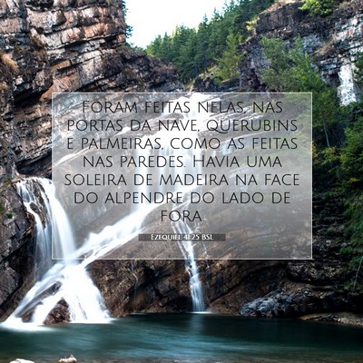 Picture 07 - Ezequiel 41:25 BSL - Foram feitas nelas, nas portas da nave, querubins - Bible Verse Picture