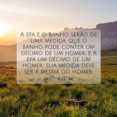Picture 07 - Ezequiel 45:11 BSL - A efa e o banho serão de uma medida, que o banho - Bible Verse Picture