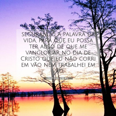 Picture 07 - Filipenses 2:16 BSL - segurando a palavra da vida, para que eu possa - Bible Verse Picture