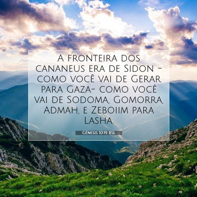 Picture 07 - Gênesis 10:19 BSL - A fronteira dos cananeus era de Sidon - como - Bible Verse Picture