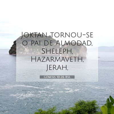 Picture 07 - Gênesis 10:26 BSL - Joktan tornou-se o pai de Almodad, Sheleph, - Bible Verse Picture