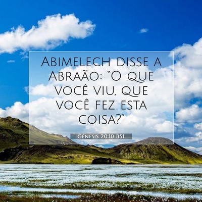 Picture 07 - Gênesis 20:10 BSL - Abimelech disse a Abraão: “O que você viu, - Bible Verse Picture