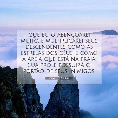 Picture 07 - Gênesis 22:17 BSL - que eu o abençoarei muito, e multiplicarei seus - Bible Verse Picture