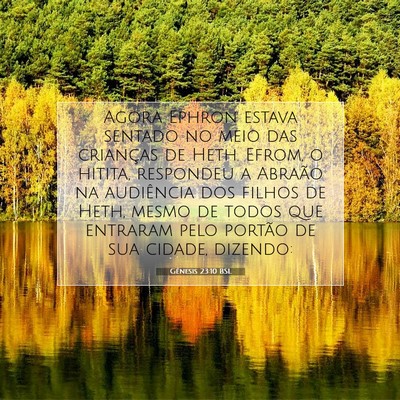 Picture 07 - Gênesis 23:10 BSL - Agora Ephron estava sentado no meio das crianças - Bible Verse Picture