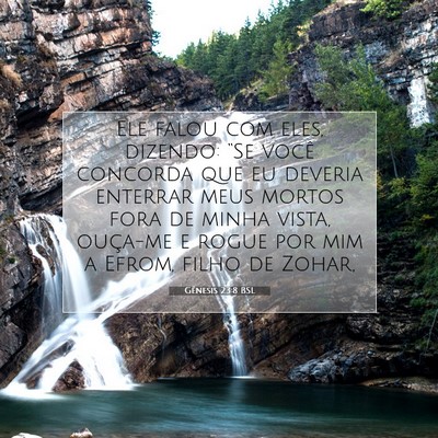 Picture 07 - Gênesis 23:8 BSL - Ele falou com eles, dizendo: “Se você concorda - Bible Verse Picture