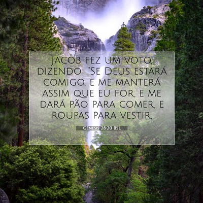 Picture 07 - Gênesis 28:20 BSL - Jacob fez um voto, dizendo: “Se Deus estará - Bible Verse Picture