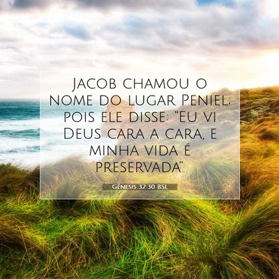 Picture 07 - Gênesis 32:30 BSL - Jacob chamou o nome do lugar Peniel; pois ele - Bible Verse Picture