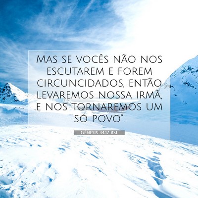 Picture 07 - Gênesis 34:17 BSL - Mas se vocês não nos escutarem e forem - Bible Verse Picture