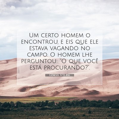 Picture 07 - Gênesis 37:15 BSL - Um certo homem o encontrou, e eis que ele estava - Bible Verse Picture