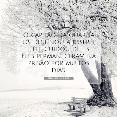 Picture 07 - Gênesis 40:4 BSL - O capitão da guarda os destinou a Joseph, e ele - Bible Verse Picture
