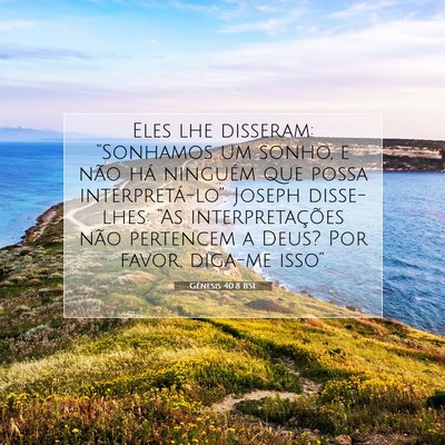 Picture 07 - Gênesis 40:8 BSL - Eles lhe disseram: “Sonhamos um sonho, e não - Bible Verse Picture