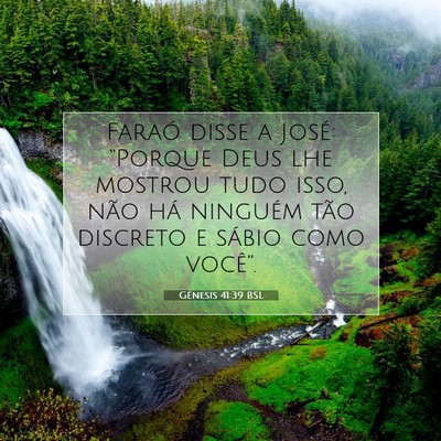 Picture 07 - Gênesis 41:39 BSL - Faraó disse a José: “Porque Deus lhe mostrou - Bible Verse Picture