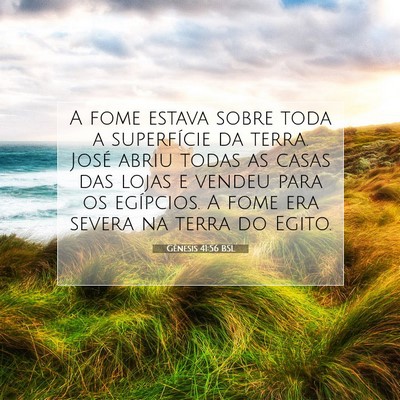 Picture 07 - Gênesis 41:56 BSL - A fome estava sobre toda a superfície da terra. - Bible Verse Picture