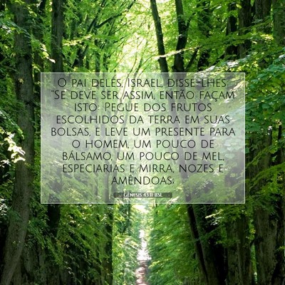 Picture 07 - Gênesis 43:11 BSL - O pai deles, Israel, disse-lhes: “Se deve ser - Bible Verse Picture