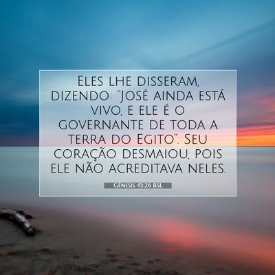 Picture 07 - Gênesis 45:26 BSL - Eles lhe disseram, dizendo: “José ainda está - Bible Verse Picture