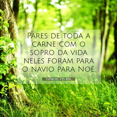 Picture 07 - Gênesis 7:15 BSL - Pares de toda a carne com o sopro da vida neles - Bible Verse Picture