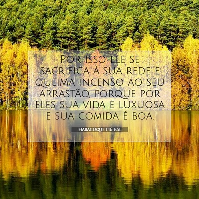 Picture 07 - Habacuque 1:16 BSL - Por isso ele se sacrifica à sua rede e queima - Bible Verse Picture