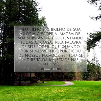 Picture 07 - Hebreus 1:3 BSL - Seu Filho é o brilho de sua glória, a própria - Bible Verse Picture