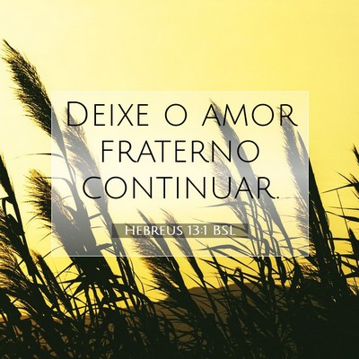 Picture 07 - Hebreus 13:1 BSL - Deixe o amor fraterno - Bible Verse Picture
