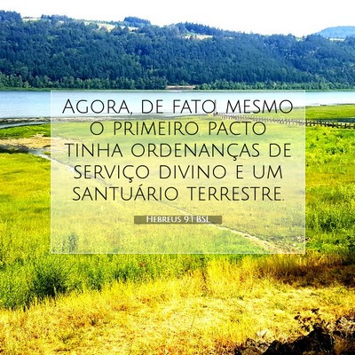 Picture 07 - Hebreus 9:1 BSL - Agora, de fato, mesmo o primeiro pacto tinha - Bible Verse Picture