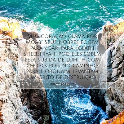 Picture 07 - Isaías 15:5 BSL - Meu coração clama por Moab! Seus nobres fogem - Bible Verse Picture