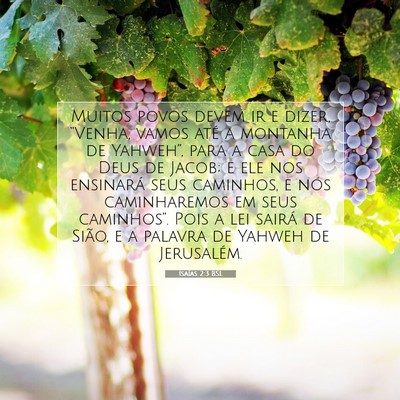 Picture 07 - Isaías 2:3 BSL - Muitos povos devem ir e dizer, “Venha, vamos - Bible Verse Picture