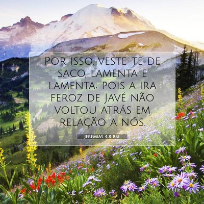 Picture 07 - Jeremias 4:8 BSL - Por isso, veste-te de saco, lamenta e lamenta; - Bible Verse Picture