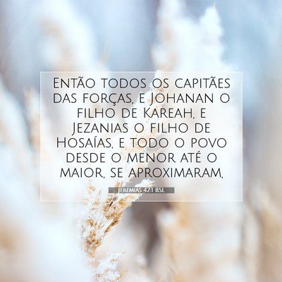 Picture 07 - Jeremias 42:1 BSL - Então todos os capitães das forças, e Johanan - Bible Verse Picture