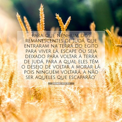 Picture 07 - Jeremias 44:14 BSL - para que nenhum dos remanescentes de Judá, que - Bible Verse Picture
