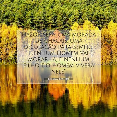 Picture 07 - Jeremias 49:33 BSL - Hazor será uma morada de chacais, uma - Bible Verse Picture