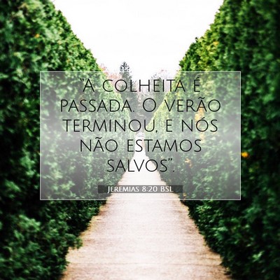 Picture 07 - Jeremias 8:20 BSL - “A colheita é passada. O verão terminou, e - Bible Verse Picture