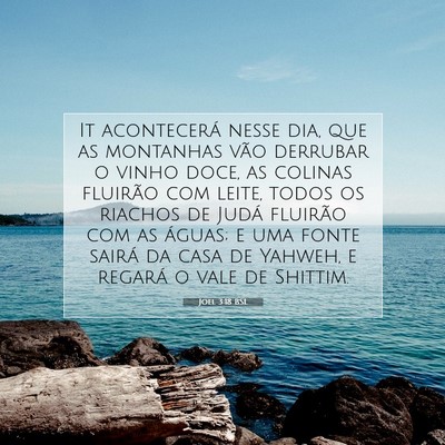 Picture 07 - Joel 3:18 BSL - It acontecerá nesse dia, que as montanhas vão - Bible Verse Picture