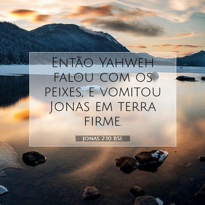 Picture 07 - Jonas 2:10 BSL - Então Yahweh falou com os peixes, e vomitou - Bible Verse Picture