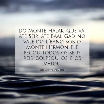 Picture 07 - Joshua 11:17 BSL - do Monte Halak, que vai até Seir, até Baal Gad, - Bible Verse Picture