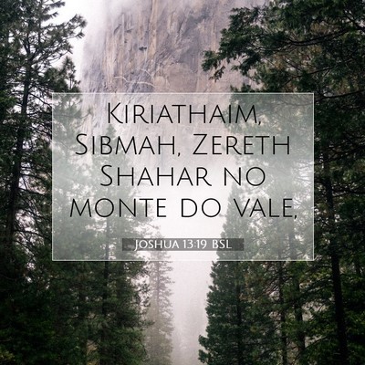 Picture 07 - Joshua 13:19 BSL - Kiriathaim, Sibmah, Zereth Shahar no monte do - Bible Verse Picture