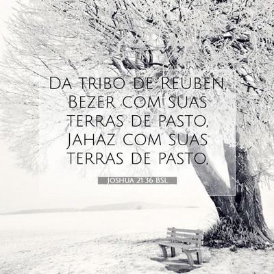 Picture 07 - Joshua 21:36 BSL - Da tribo de Reuben, Bezer com suas terras de - Bible Verse Picture